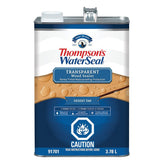 Thompson's WaterSeal THCP91701-16 Wood Sealer, Transparent, Liquid, Desert Tan, 1 gal, Can